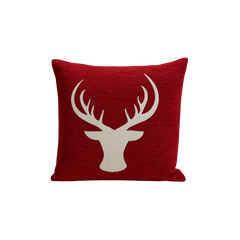 Deer Kerst Kussen Rood 45x45 cm