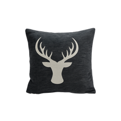 Deer Kerst Kussen Donkergrijs 45x45 cm