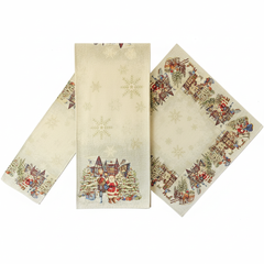 Gobelin Tafelloper Klassiek Kerstdorp