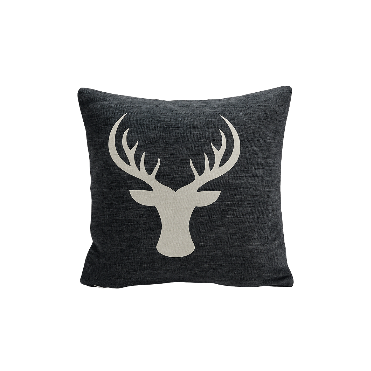 Deer Kerst Kussen Donkergrijs 45x45 cm