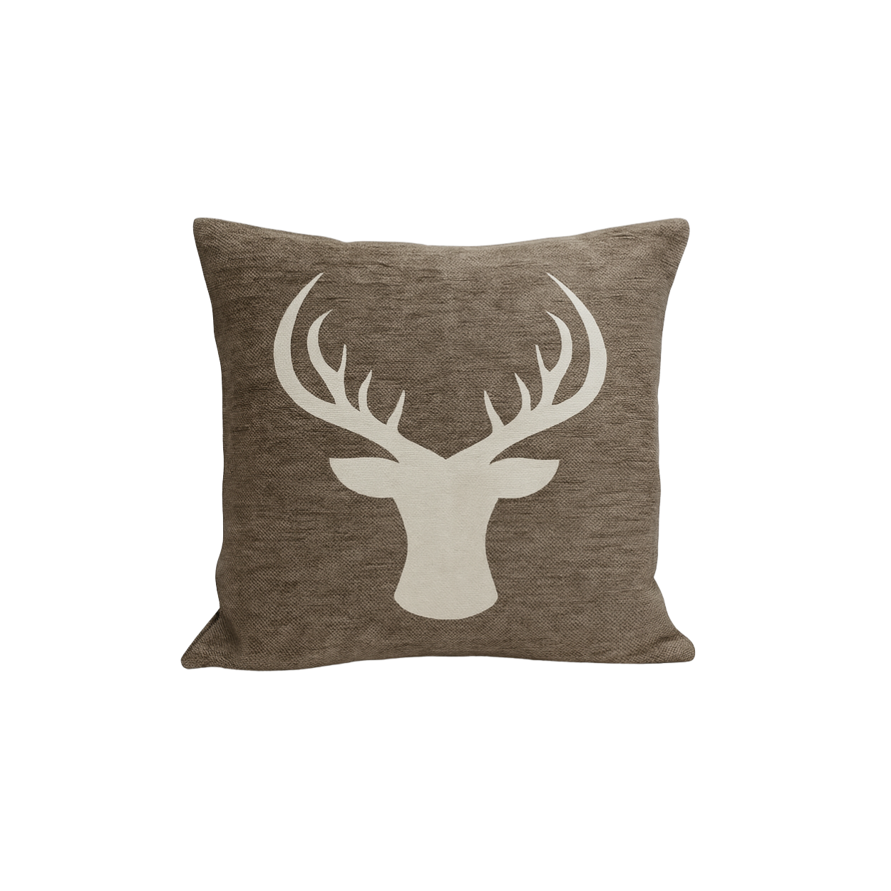 Deer Kerst Kussen Taupe 45x45 cm