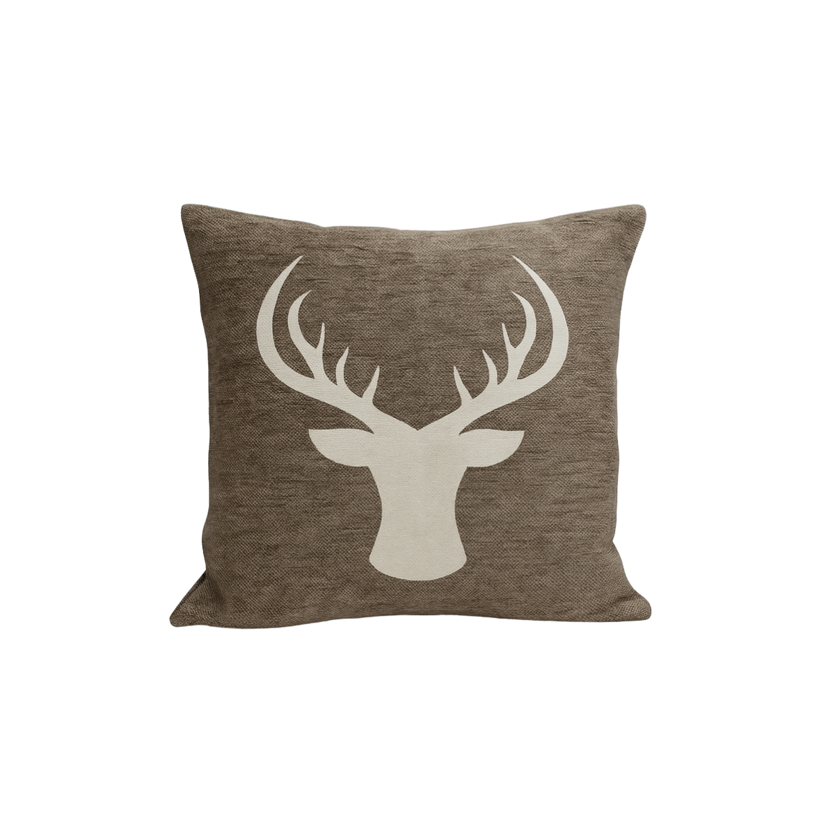 Deer Kerst Kussen Taupe 45x45 cm