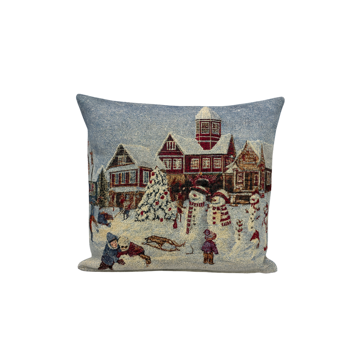 Gobelin Kerst Kussen Alpen Woud 45x45 cm