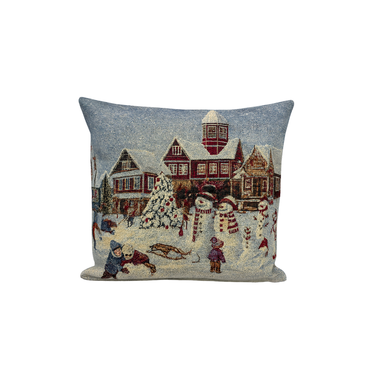 Gobelin Kerst Kussen Alpen Woud 45x45 cm