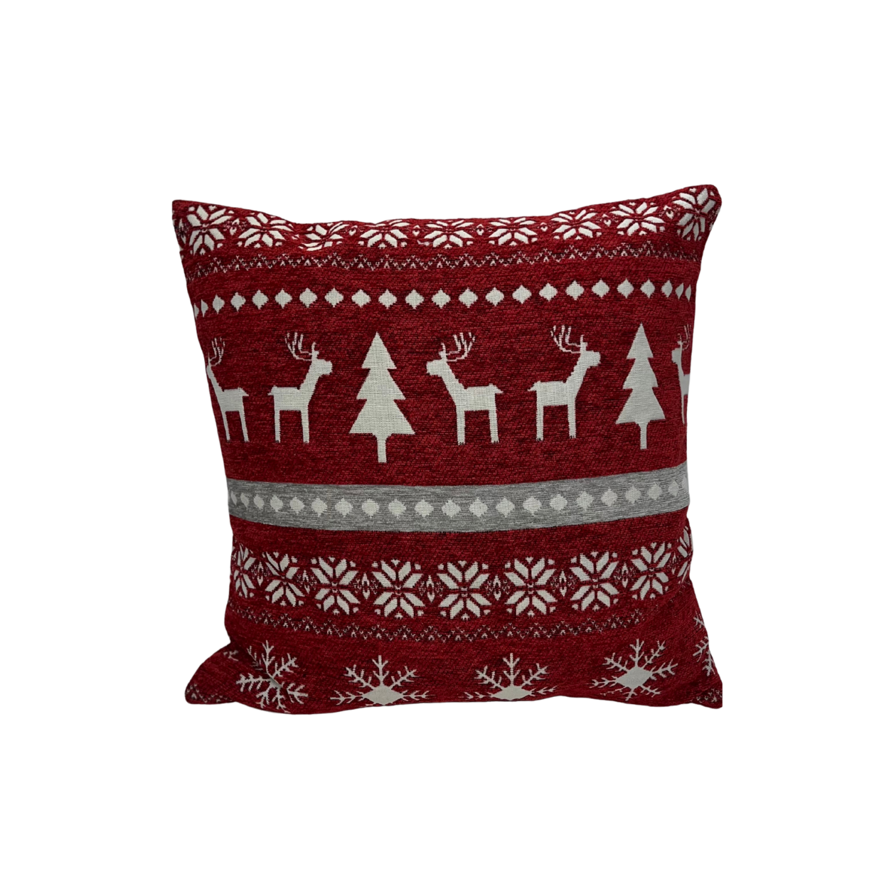 Nordic Kerst Kussen Rood 45x45 cm | Warme Feestdagen Look