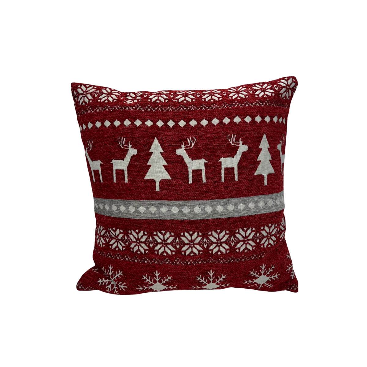 Nordic Kerst Kussen Rood 45x45 cm | Warme Feestdagen Look