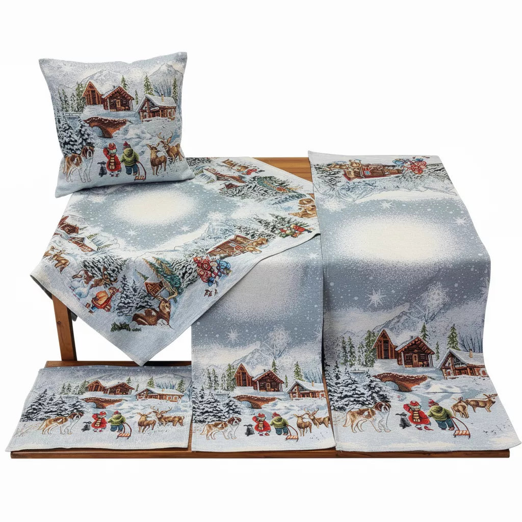 Gobelin Winter Wonderland Tafelloper / Tafelkleed