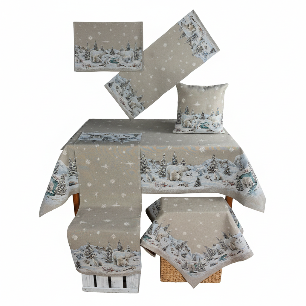Gobelin IJsbeer Kerstcollectie (Tafelloper / Tafelkleed)